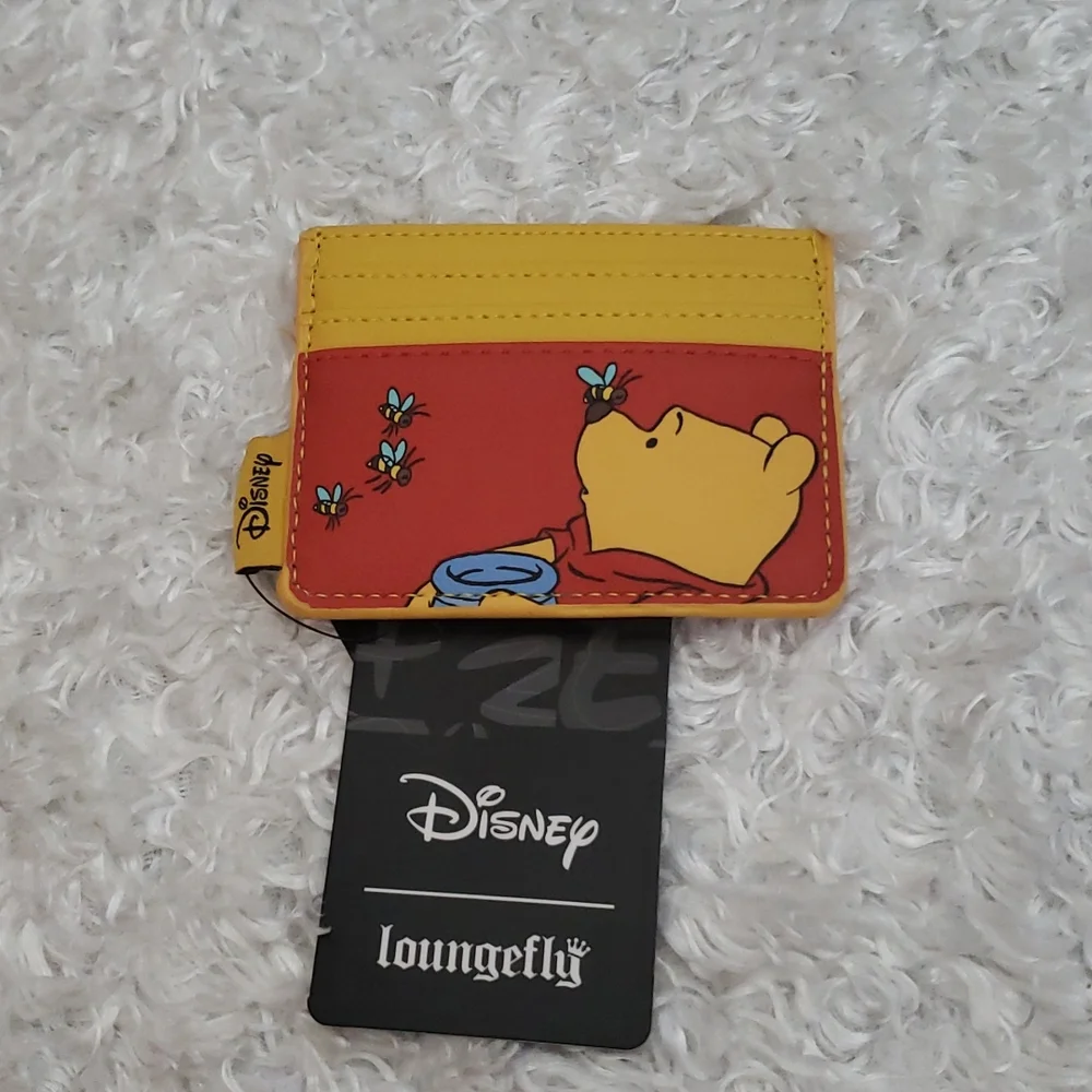 Loungefly Winnie the Pooh Fuzzy mini backpack and cardholder